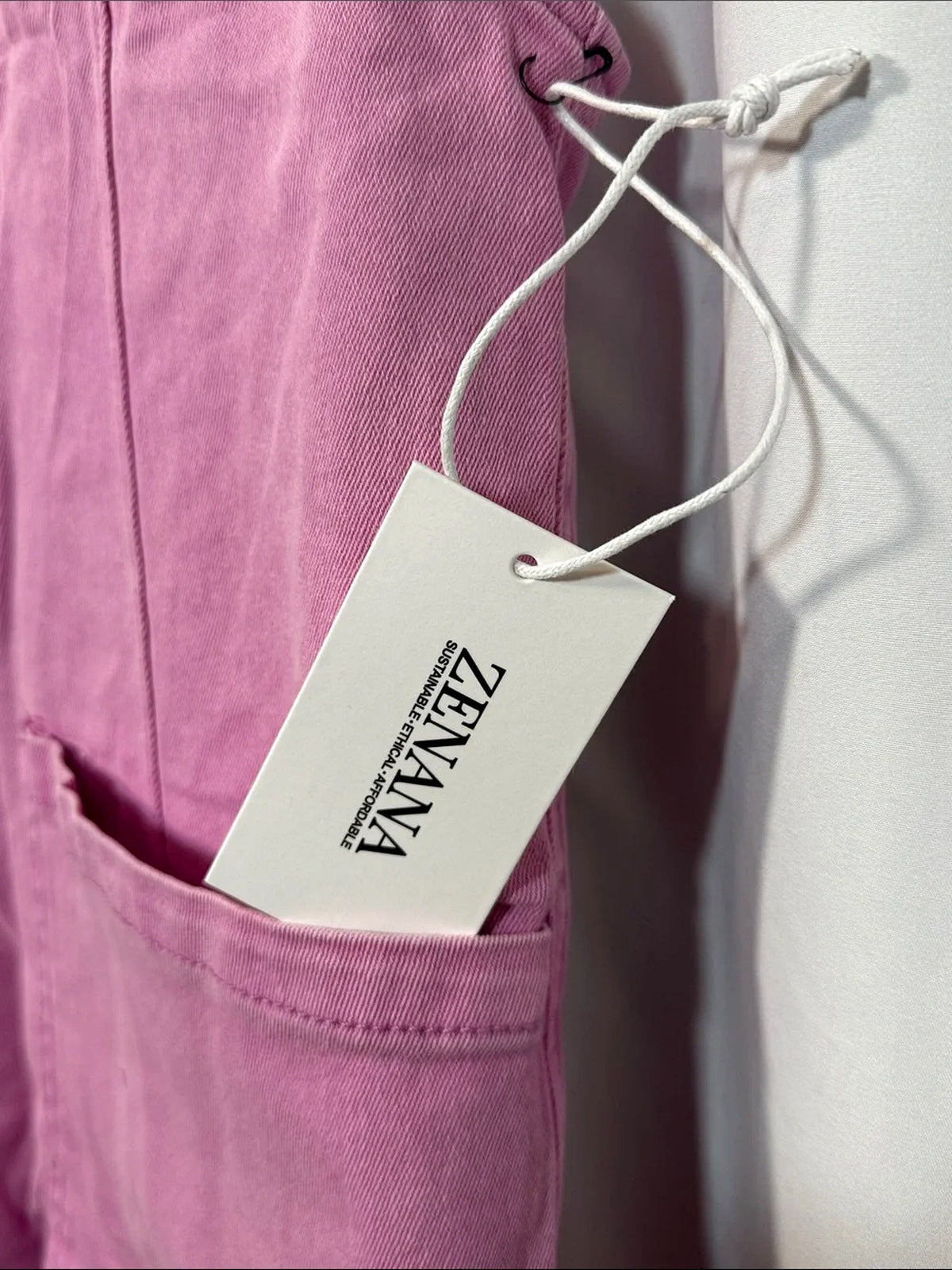 Zenana Mineral Washed Adjustable Strap Overalls/Jumpsuit - Pink - Small - Large