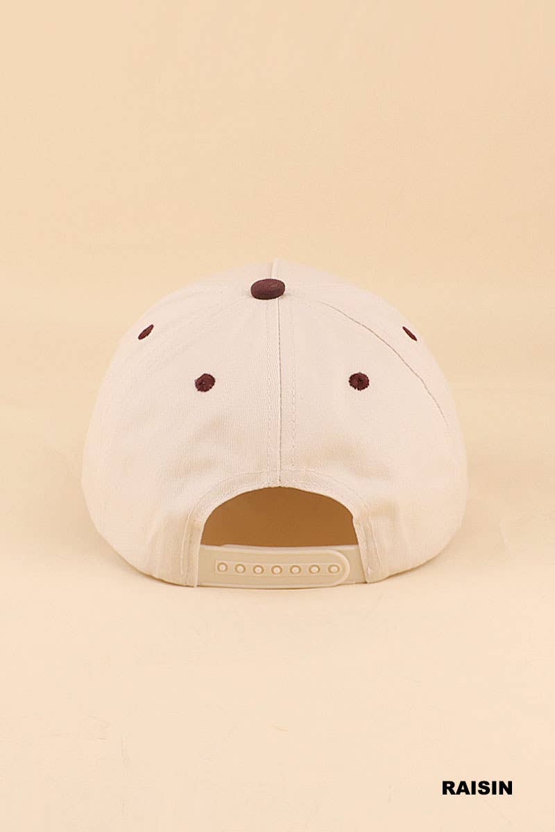 Zenana Happy Wife, Happy Life Two Tone Snapback Hat: FLORAL / OS