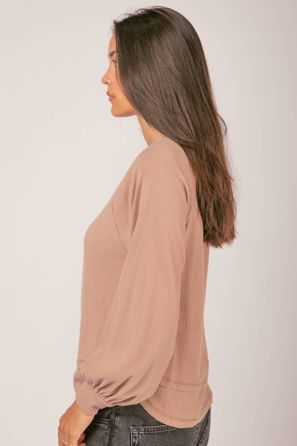 Casual Oversized Cutout Knit Top: CREAM