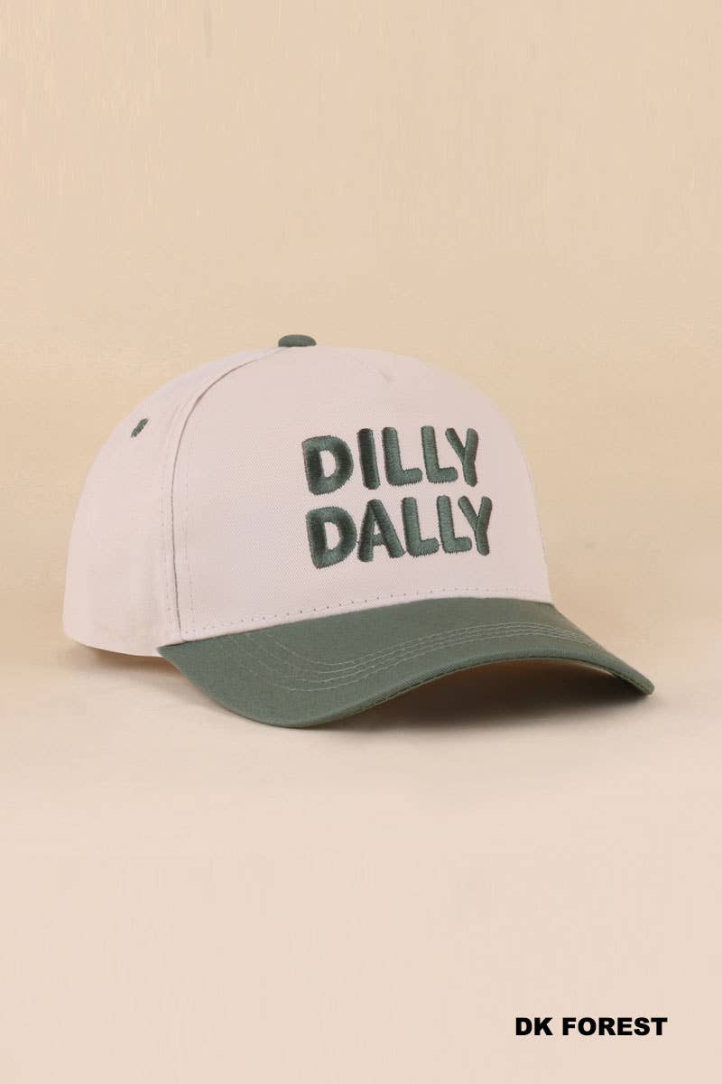 Zenana Dilly Dally Two Tone Snapback Hat: FLORAL/ OS