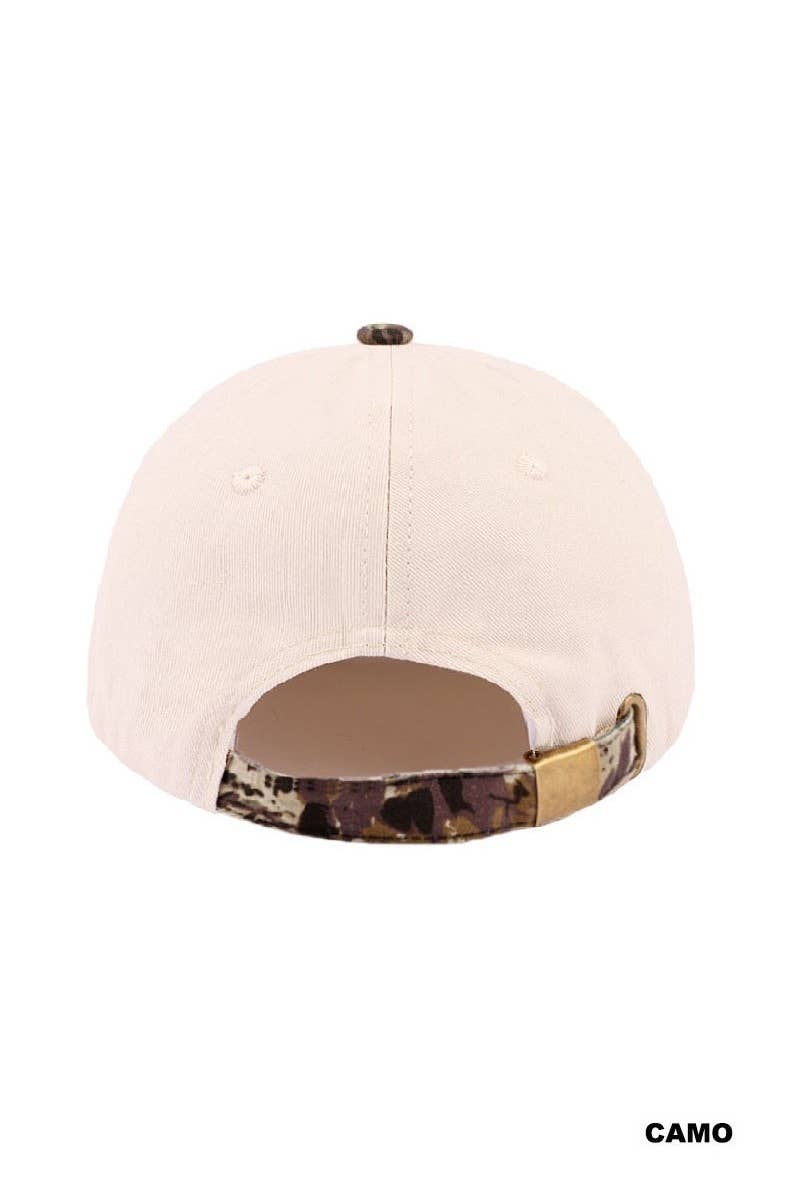 Zenana Raising Disciples Two Tone Cotton Hat : ZEBRA / OS