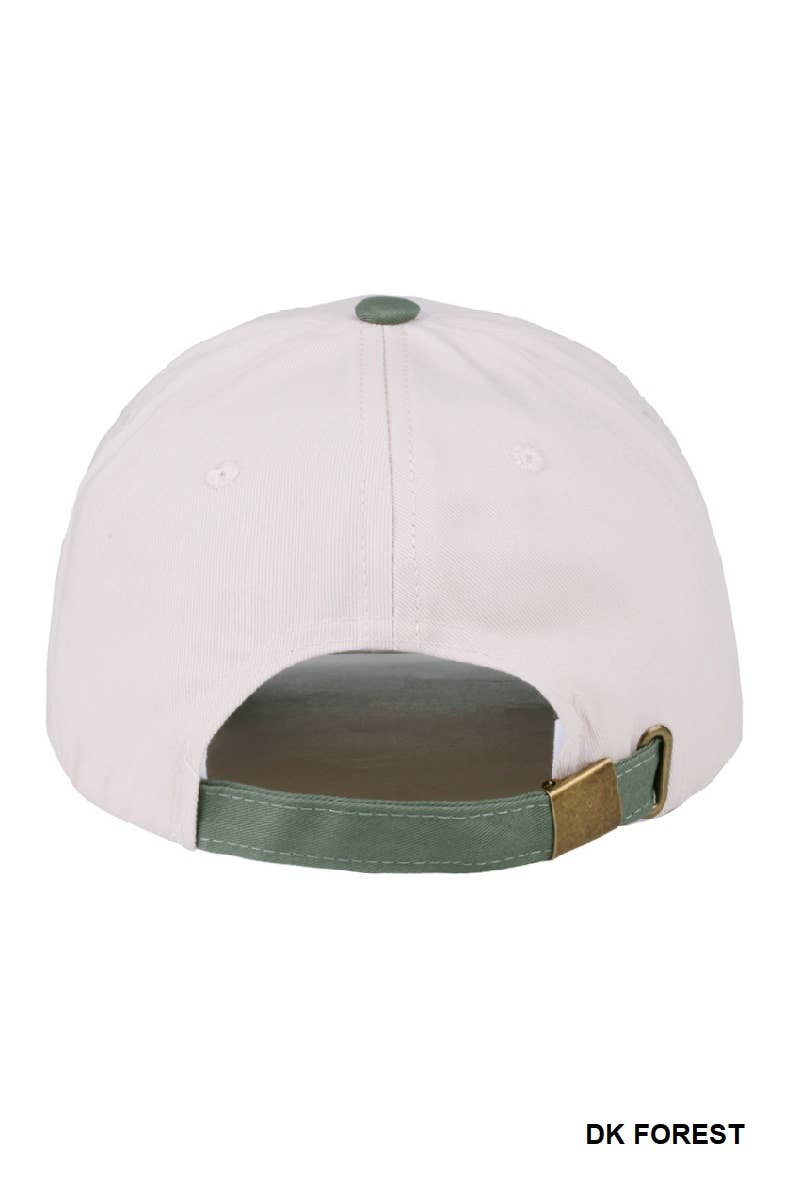 American Honey Two Tone Canvas Cotton Cap  Zenana : CAMO/ OS