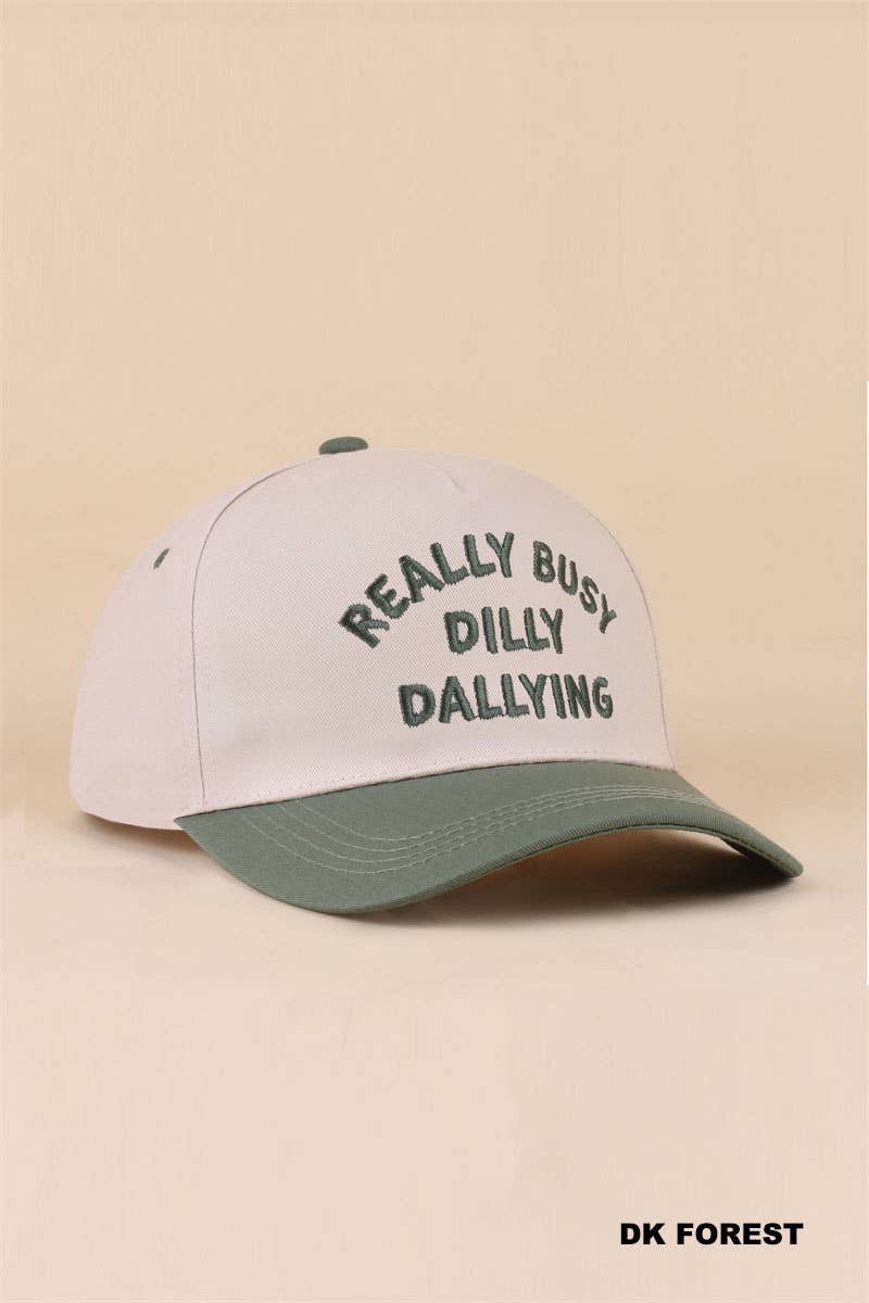 Zenana Dilly Dally Two Tone Snapback Hat: FLORAL/ OS