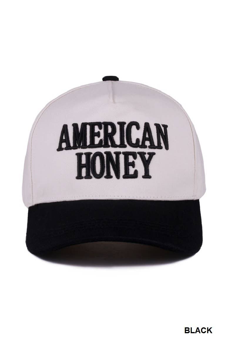 American Honey Two Tone Canvas Cotton Cap  Zenana : CAMO/ OS