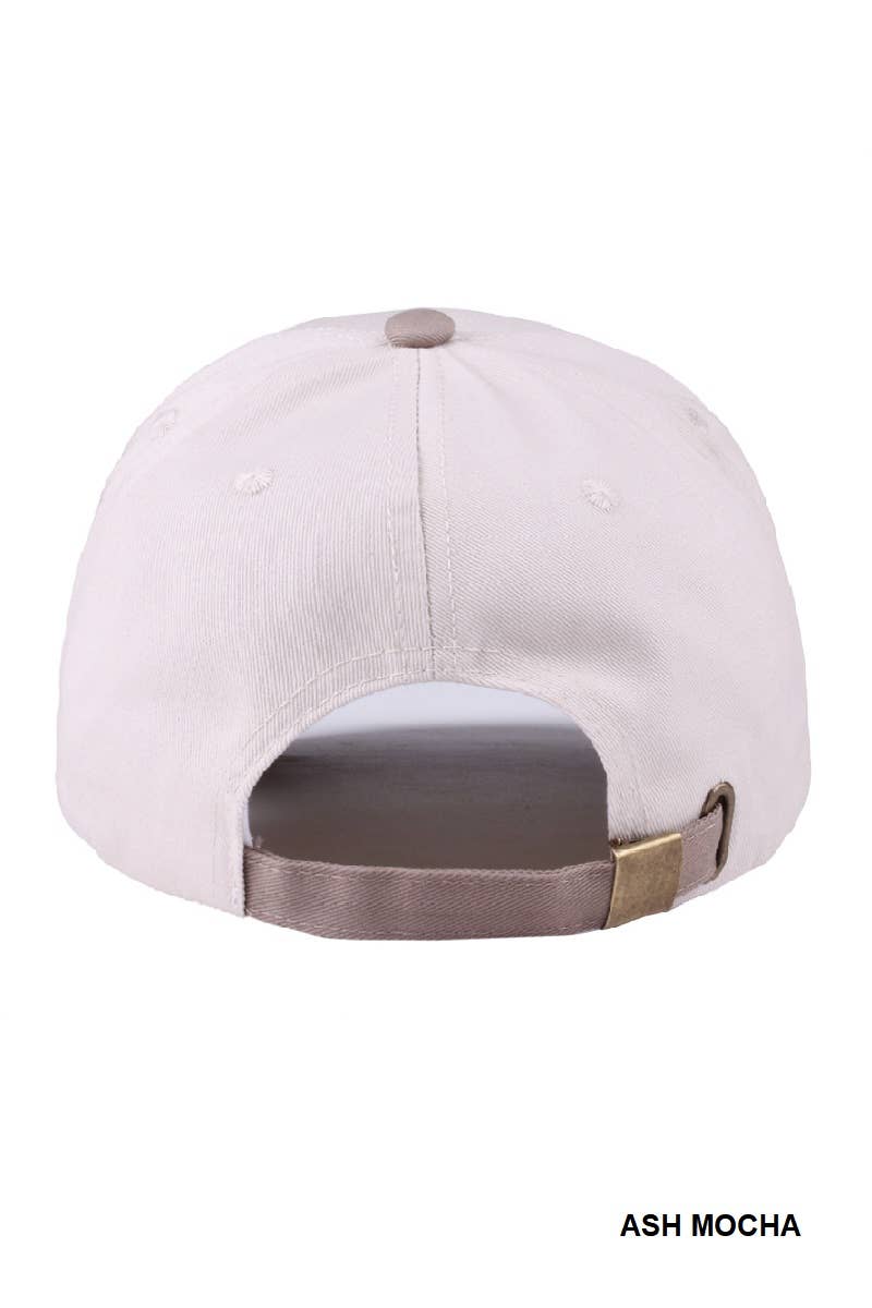 Bless Your Heart Two Tone Canvas Cotton Cap Zenana : FLORAL/ OS