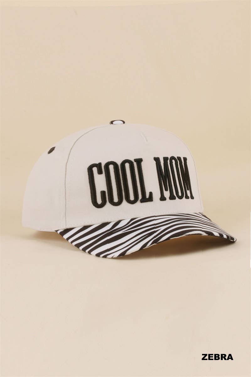 Zenana Cool Mom Two Tone Snapback Hat Zenana: LEOPARD / OS