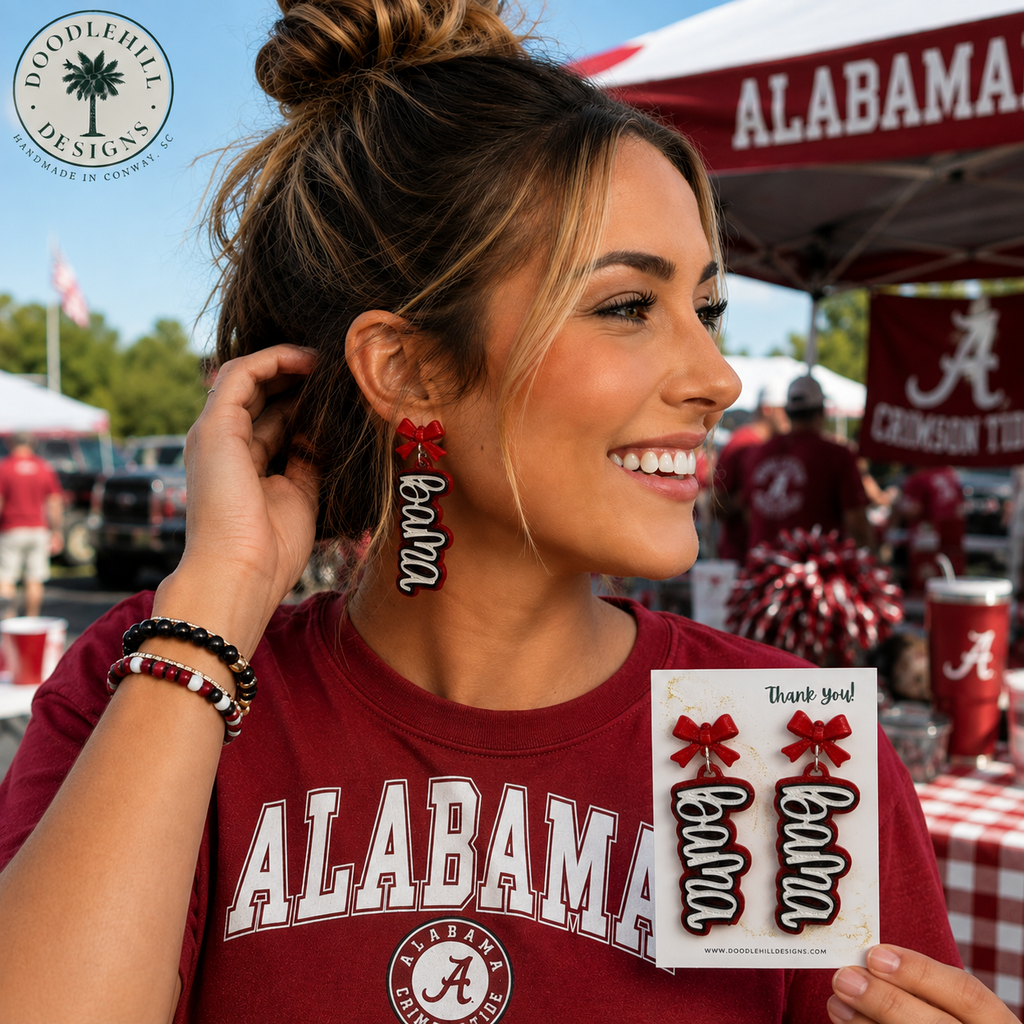Alabama Crimson Tide Bama Game Day Earrings | Logo post