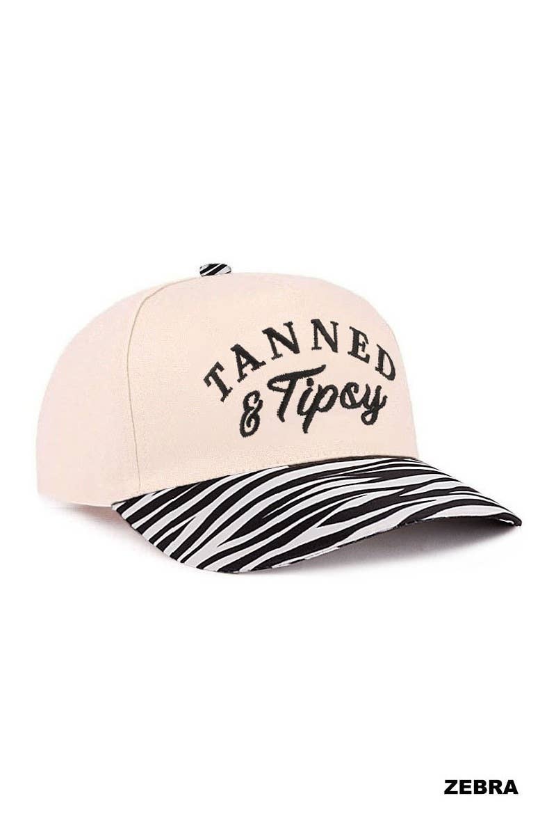 Tanned & Tipsy two tone canvas cotton cap  Zenana .: FLORAL / OS
