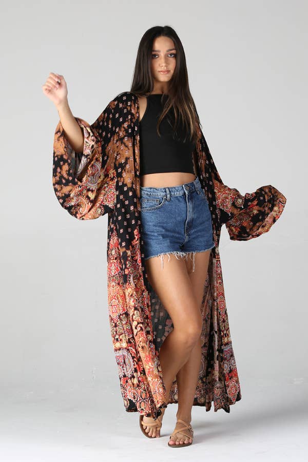 After Midnight Boho Duster Kimono Sizes Sm-Lg