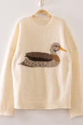 Just Ducky Fuzzy Knit Sweater - Sizes Small - Large