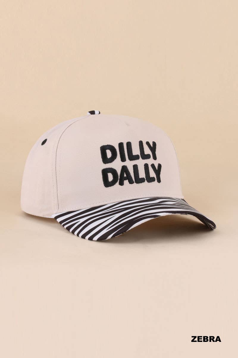Zenana Dilly Dally Two Tone Snapback Hat: FLORAL/ OS