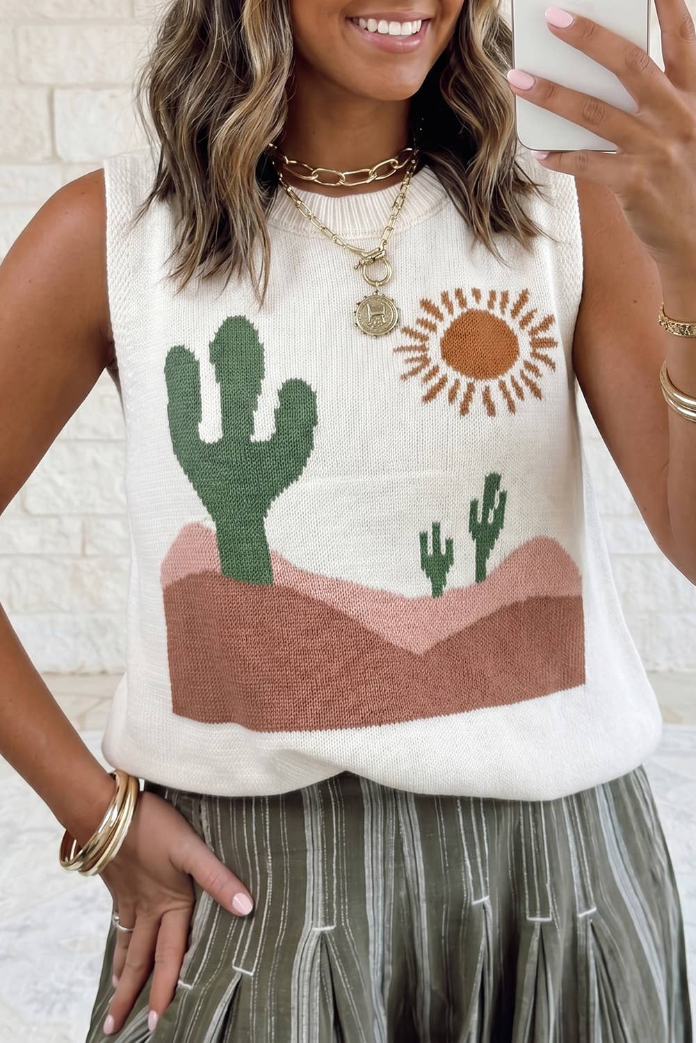 Cactus Sweater Vest