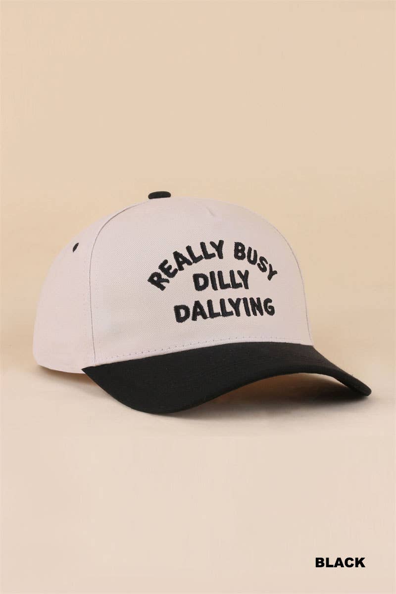 Zenana Dilly Dally Two Tone Snapback Hat: FLORAL/ OS