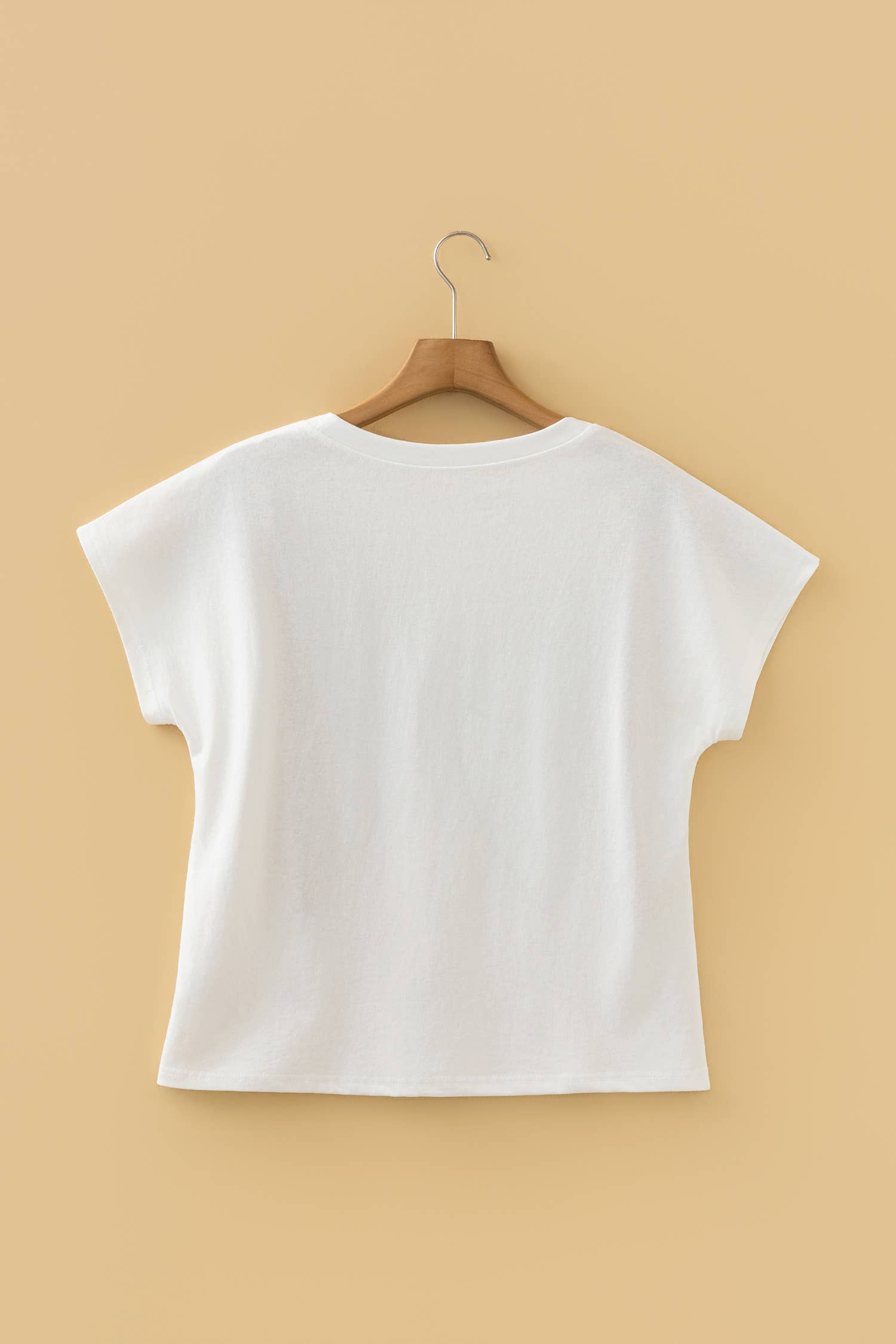 Leopard Bow Embroidered Cotton T Shirt : White / S - 3X