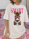 Smart Ass with Necklace Graphic Tshirt - Small - 3X
