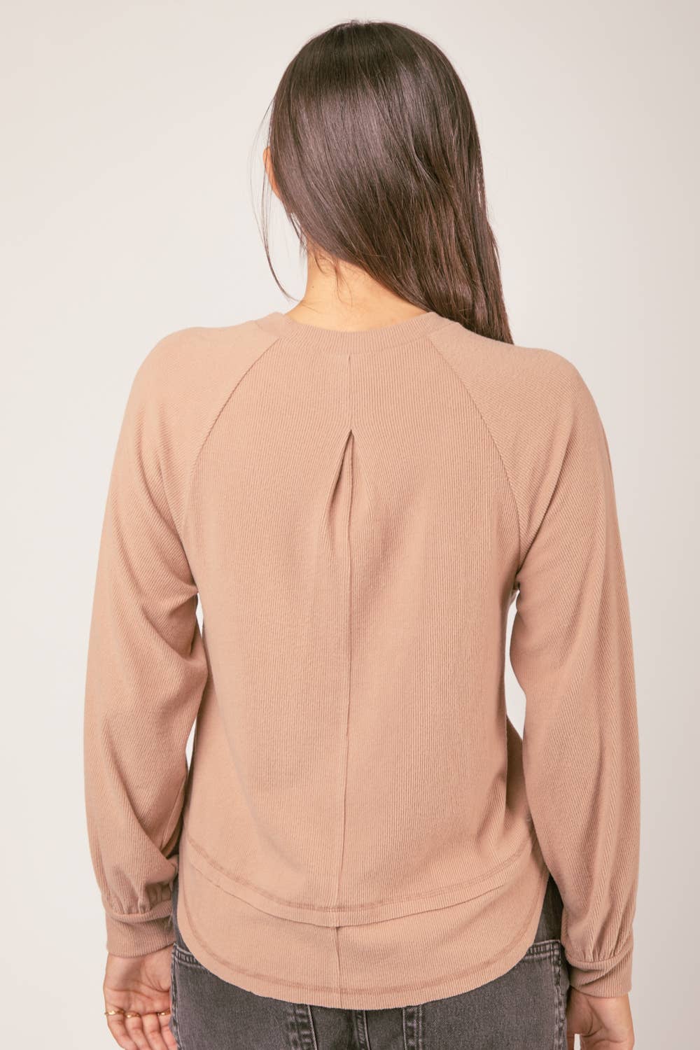 Casual Oversized Cutout Knit Top: CREAM