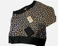Easel Floral One-Sleeve Knit Sweater - Off-The-Shoulder Asymmetrical Boho Pullover