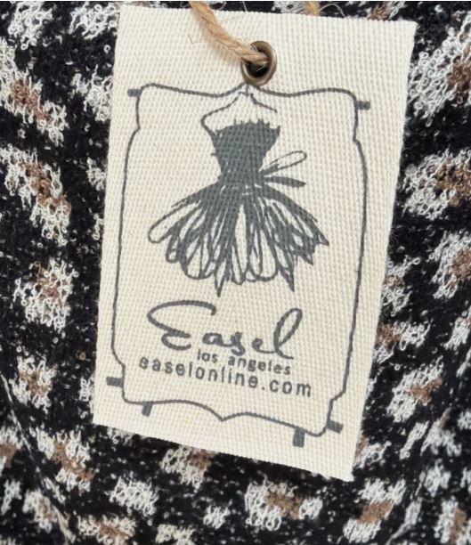 Easel Floral One-Sleeve Knit Sweater - Off-The-Shoulder Asymmetrical Boho Pullover