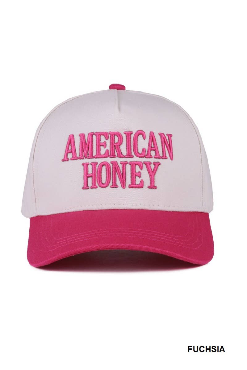 American Honey Two Tone Canvas Cotton Cap  Zenana : COW/ OS