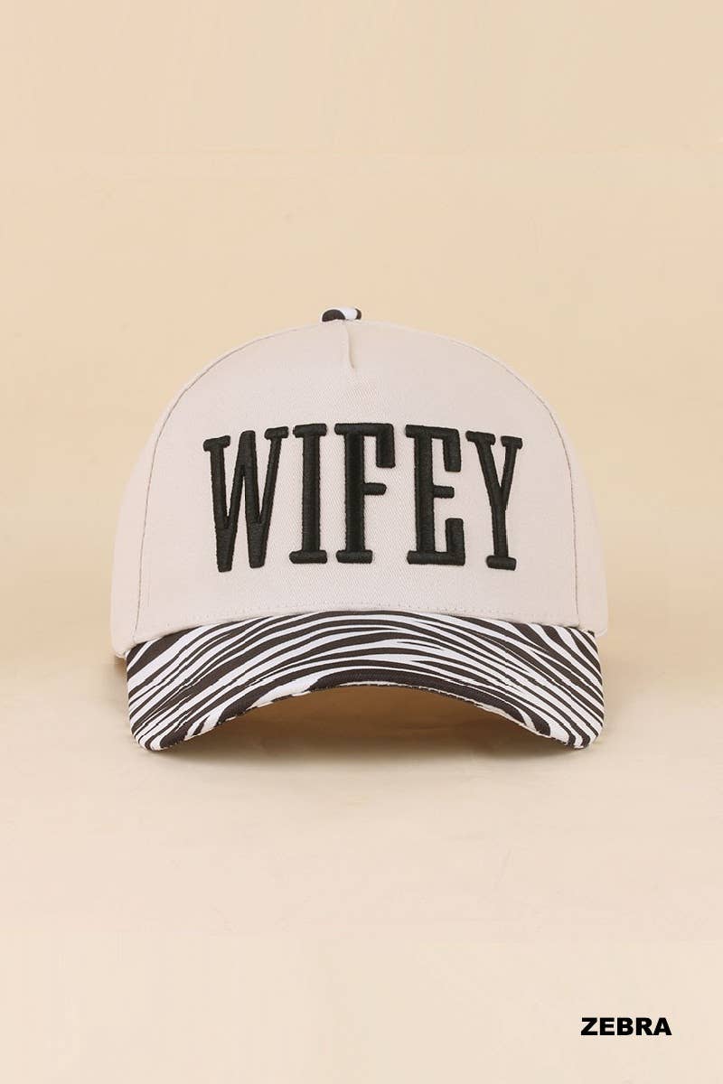 Zenana Happy Wife, Happy Life Two Tone Snapback Hat: FLORAL / OS