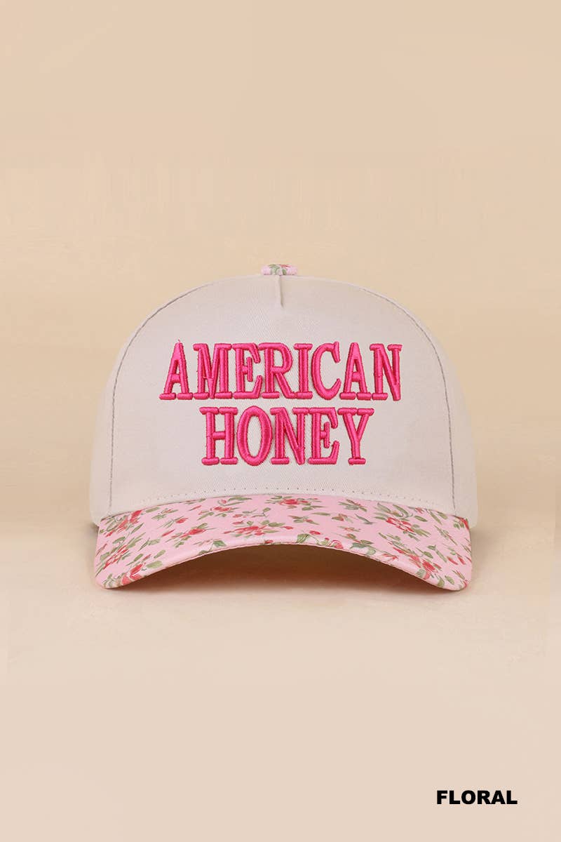 American Honey Two Tone Canvas Cotton Cap  Zenana : COW/ OS
