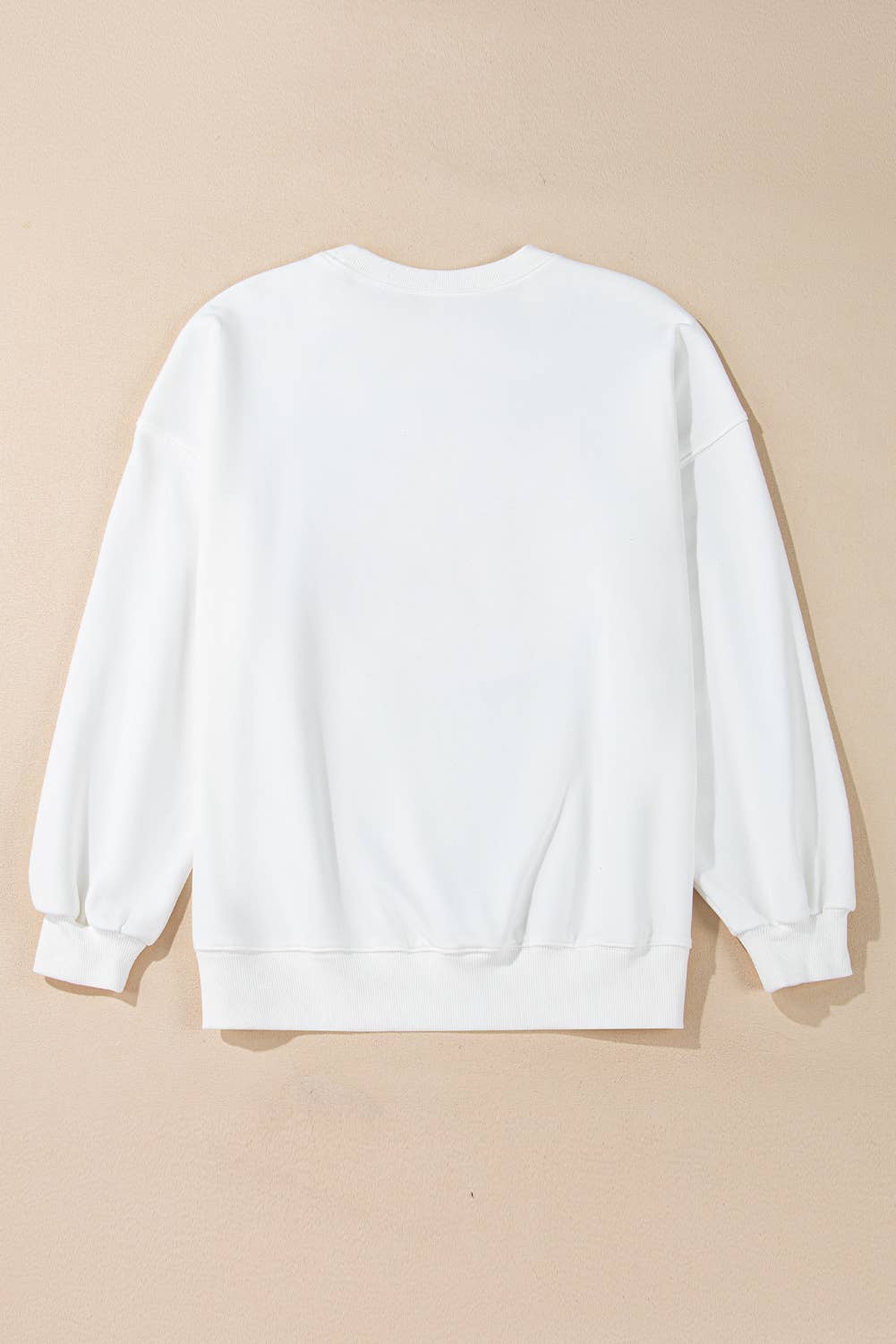 Terry Halloween Pumpkin Patched Pattern Sweatshirt: White / XL