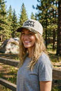 Zenana Happy Camper Two Tone Cotton Hat: CAMO/ OS