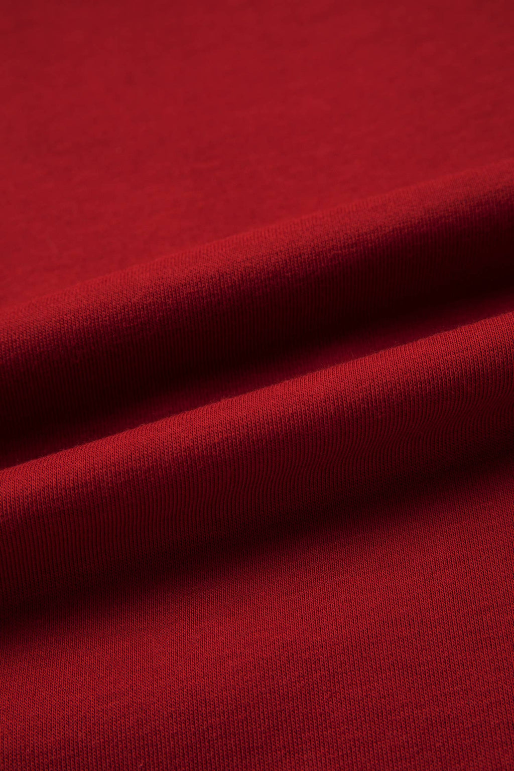 Ribbed Detail Drop Shoulder Cutout Back Sweatshirt: Racing Red