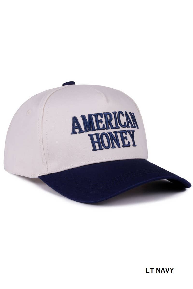 American Honey Two Tone Canvas Cotton Cap  Zenana : CAMO/ OS