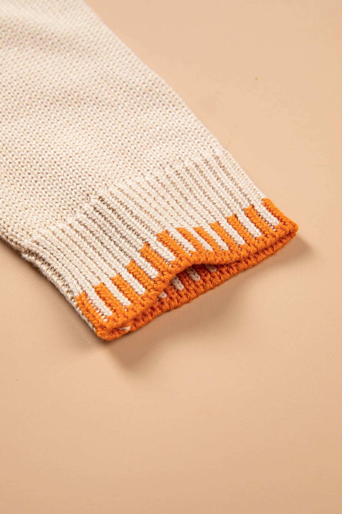 Autumn/Fall Floral Embroidery Pumpkin Sweater : Parchment - Size S-XL