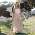 Young Threads - Desert Dream Boho Wide Leg All Lace Pants: LATTE / Sizes Small - XL