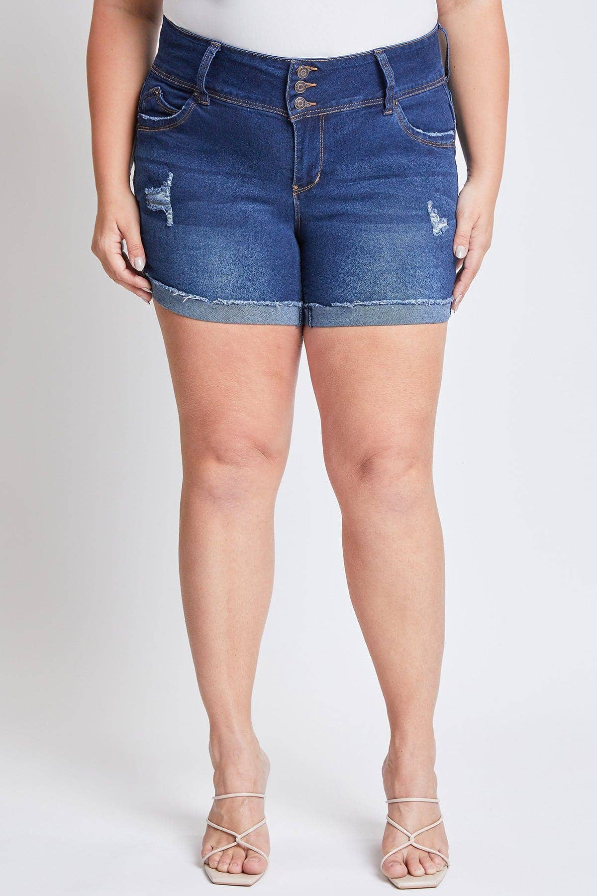 YMI Plus WannaBettaButt Mid Rise Shorts / Sizes 14, 16, 18, 20