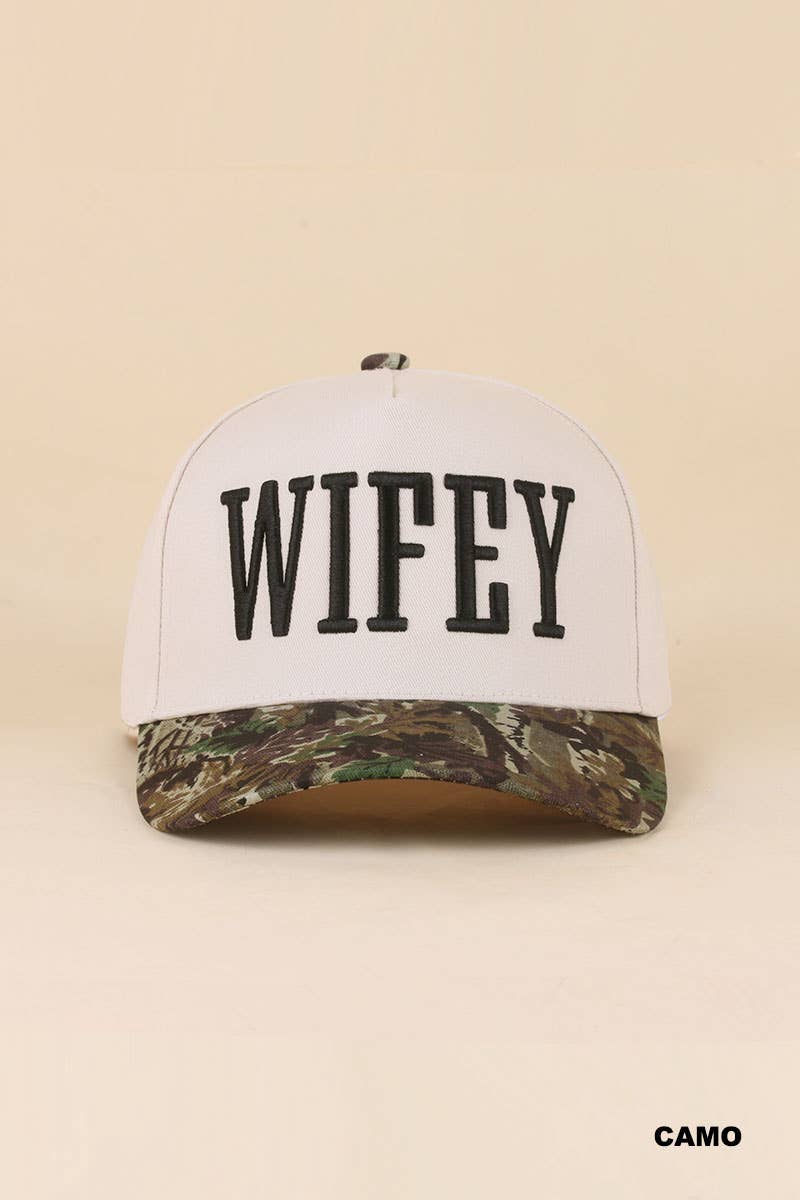 Zenana Happy Wife, Happy Life Two Tone Snapback Hat: FLORAL / OS