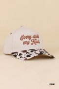Zenana Sorry About My Kids Two Tone Snapback Hat: COW/ OS