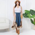 Young Threads: Western Boho Chic: Patchwork Midi Skirt : DENIM / PLUS 1X-3X