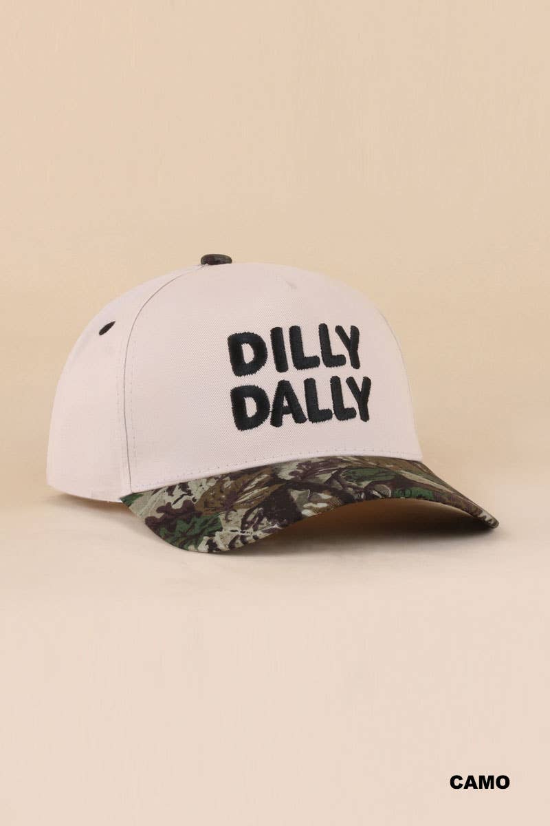 Zenana Dilly Dally Two Tone Snapback Hat: FLORAL/ OS