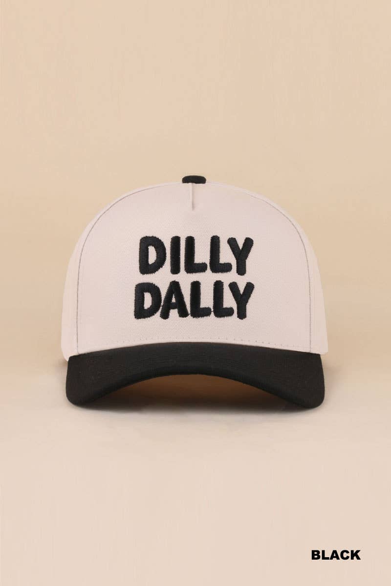 Zenana Dilly Dally Two Tone Snapback Hat: FLORAL/ OS