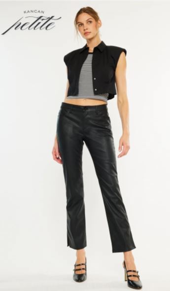 KanCan Black Leather Pants